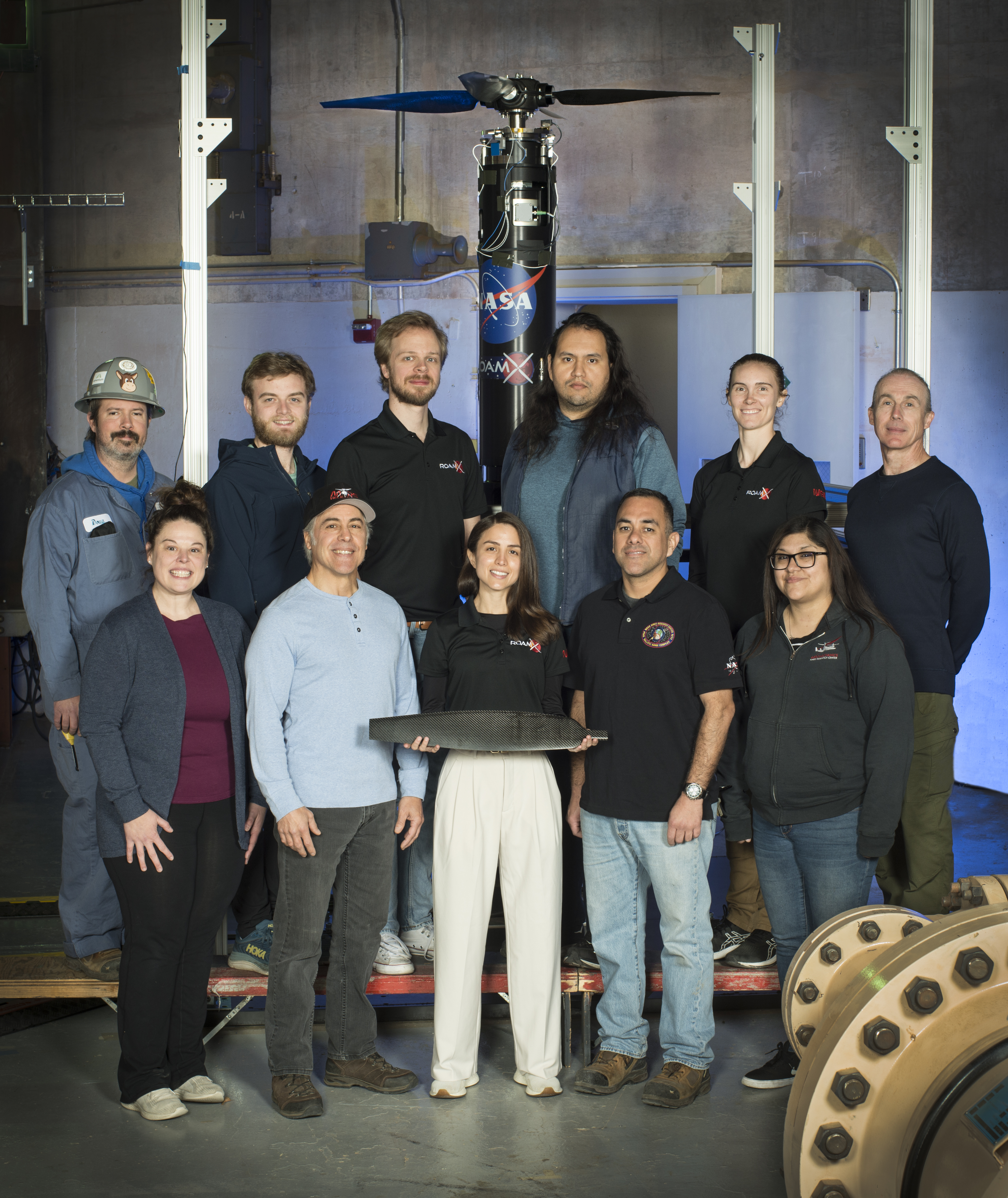 ROAMX testing in the Planetary Aeolian Laboratory (PAL) at NASA Ames Research Center 