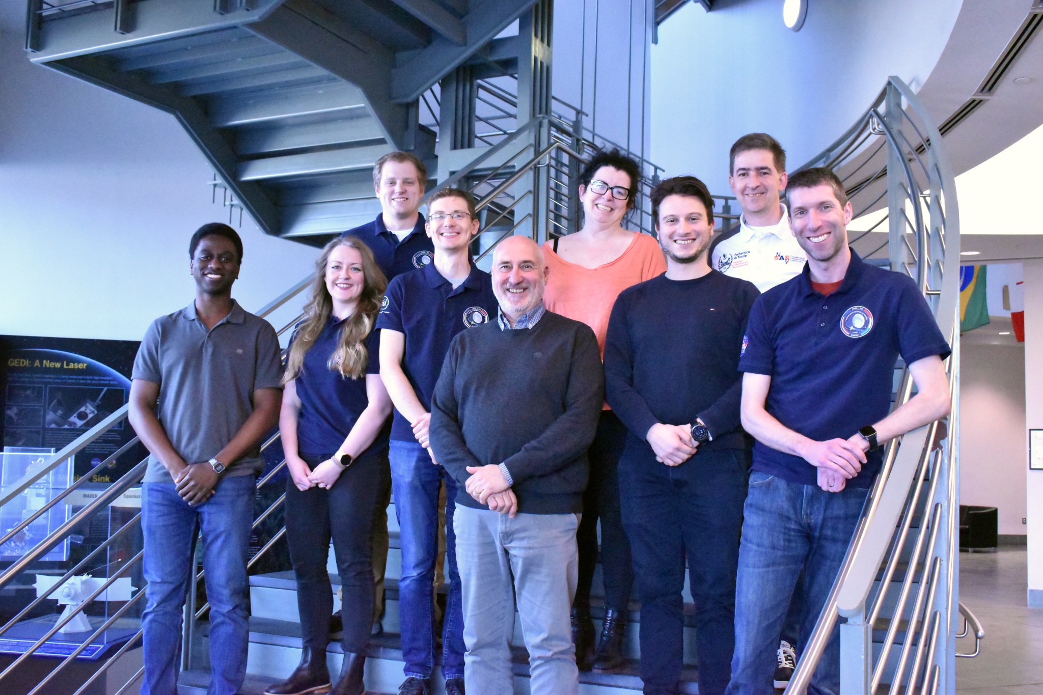 The joint NASA and Italian Space Agency team at Goddard Space Flight Center posing for a picture.