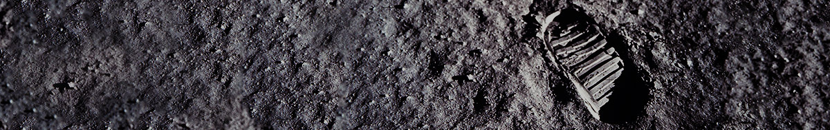 Bootprint on the Moon.