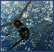Skylab flies over the Amazon River delta during Skylab 3 mission