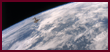 View of Mir Space Station, cloudy earth limb, STS-79