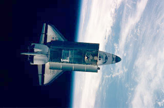 View of the departure of STS-76 crew on Atlantis