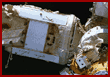 Views of the radiators on the side of the Spektr module 