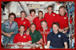  STS-86 and Mir-24 crew inflight portrait 